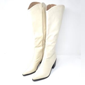 Journee Collection Daria Boots Bone Knee High Comfort Foam Size 9M